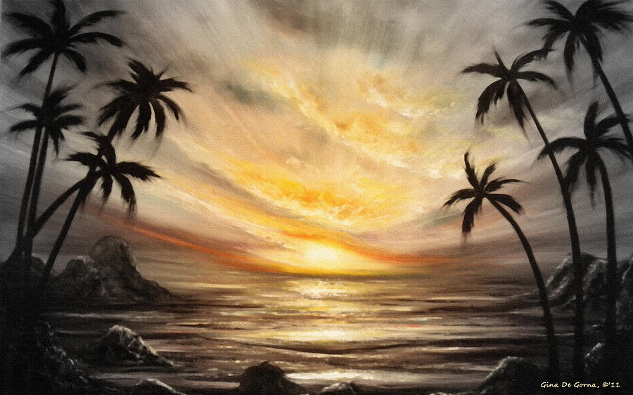 Another Sunset in Paradise 677 Painting by Gina De Gorna