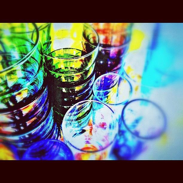 Cupboard Photograph - Another Take On The Glasses #glass by Mark  Thornton