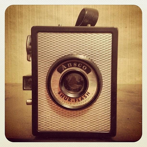 Vintage Photograph - Ansco Shur-flash Box Camera. #ansco by Christopher Hughes