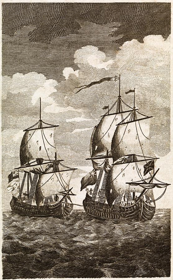 Covadonga Photograph - Ansons Spanish Galleon Capture, 1743 by Middle Temple Library
