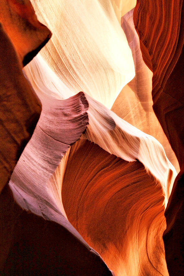 Antelope Canyon Photograph - Antelope Canyon - Abstract Swirls and Waves by Alexandra Till