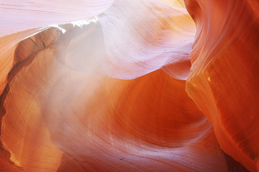 Antelope Canyon Photograph - Antelope Canyon Light Beams - Unearthly Beauty by Alexandra Till