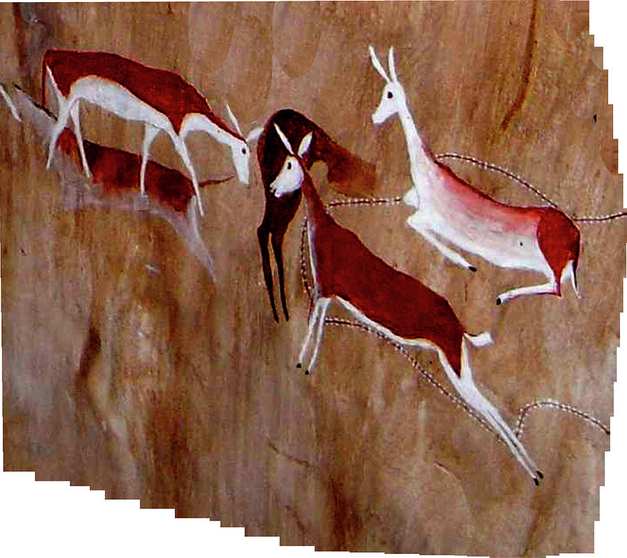 Antelope of Ukalamba Digital Art by Asok Mukhopadhyay