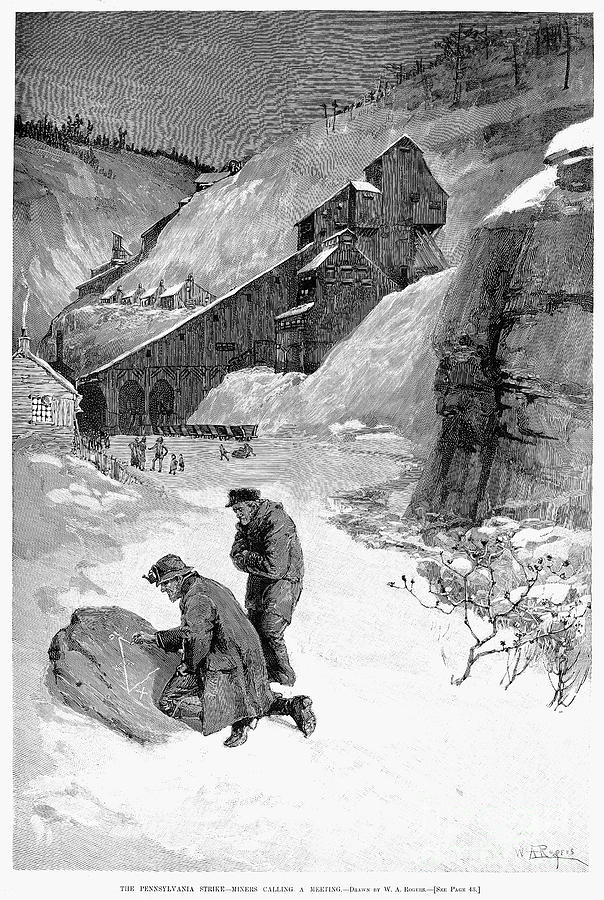 Winter Photograph - Anthracite Strike, 1888 by Granger