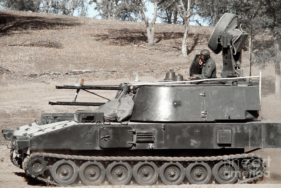 Transportation Photograph - Anti-aircraft Guns Mounted On An M109 by Stocktrek Images