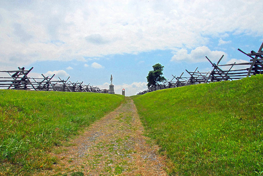 Landscape Photograph - Antietam Battle of Bloody Lane by Cindy Manero