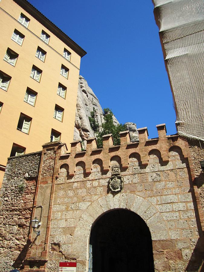 Antique Brick Entry Montserrat Monastery Gate Near Barcelona Spain Photograph by John Shiron