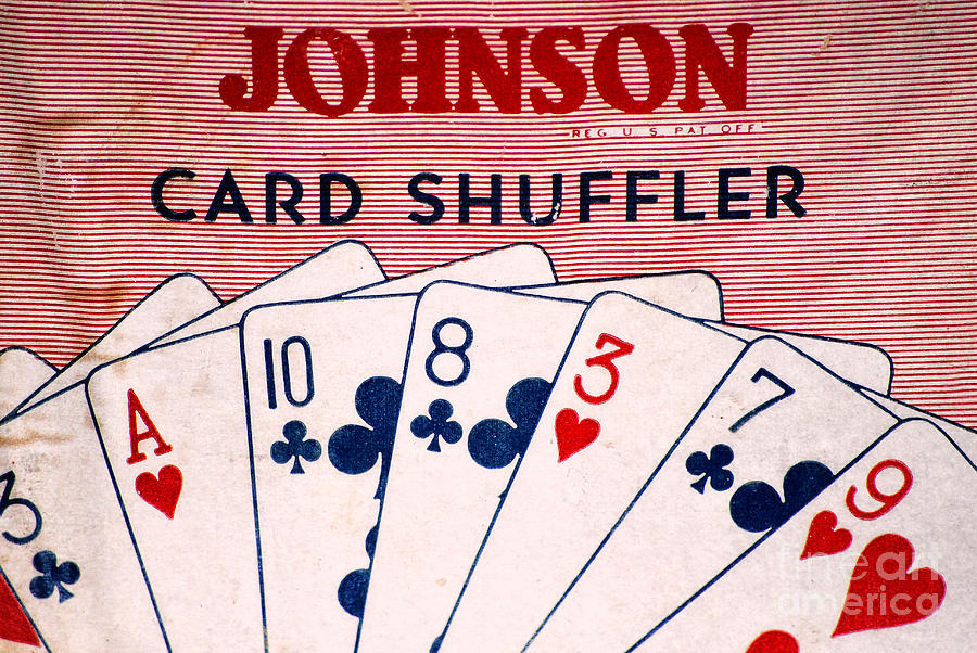 Cards Photograph - Antique Card Shuffler by Kathleen K Parker