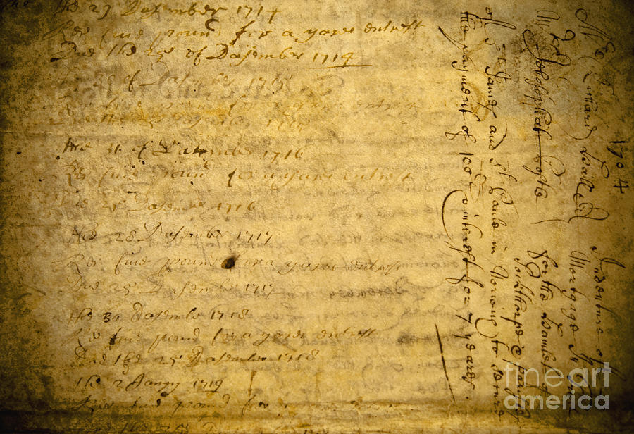 Antique Document Photograph by Dave & Les Jacobs Fine Art America