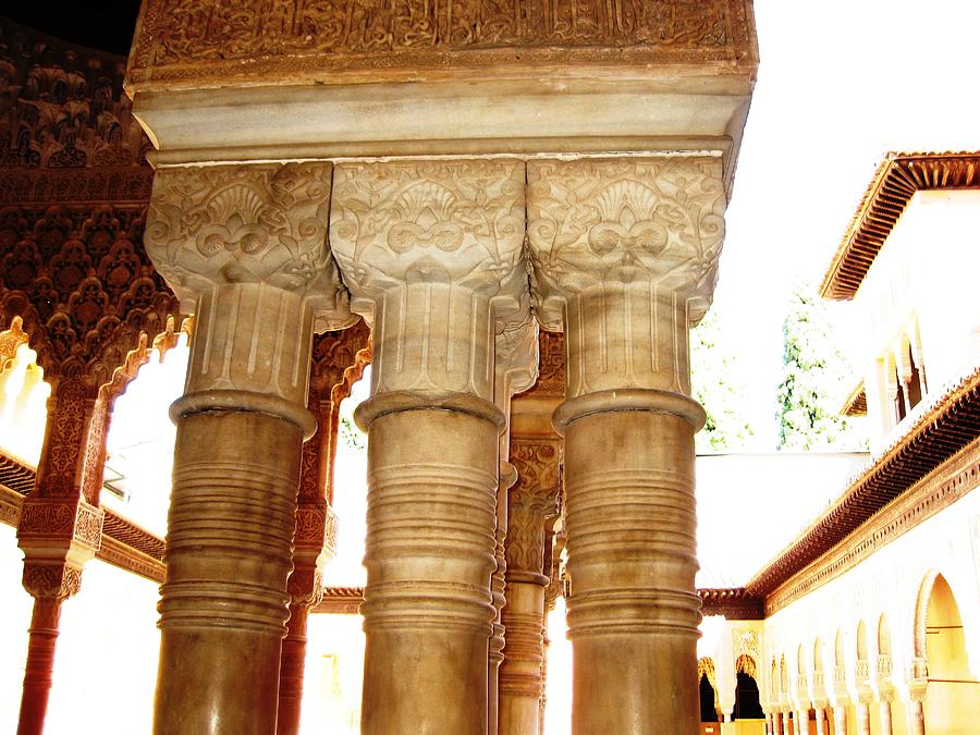 Antique Elegant Columns Granada Spain Photograph by John Shiron