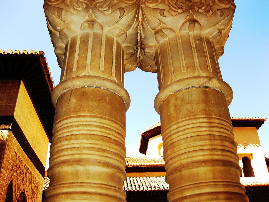 Antique Elegant Columns III Granada Spain Photograph by John Shiron