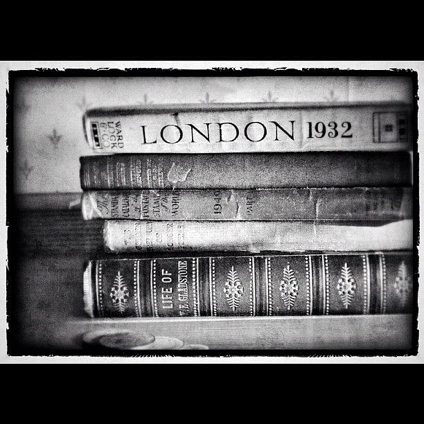 Antique English Travel And History Books Photograph by Lynne Daley