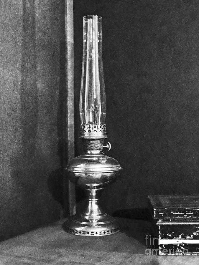Antique Oil Lamp Photograph by Al Bourassa