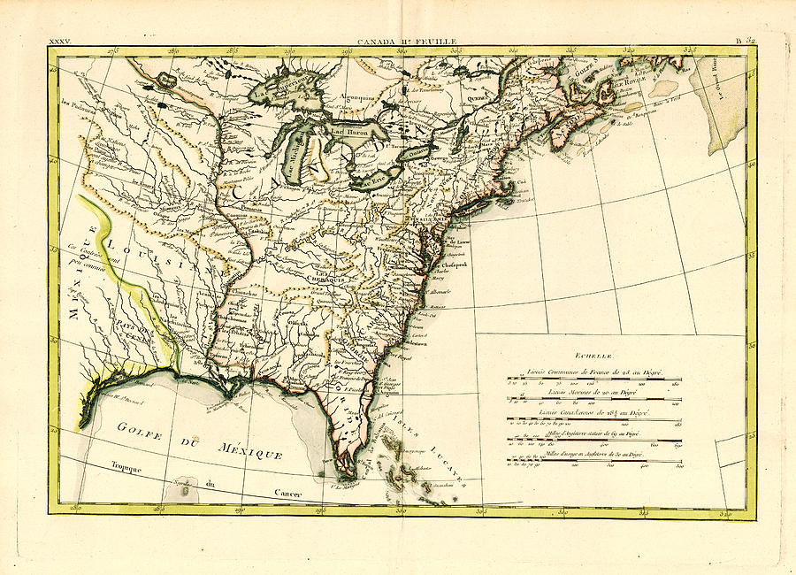 Antique Se United States Map Painting by Unknown