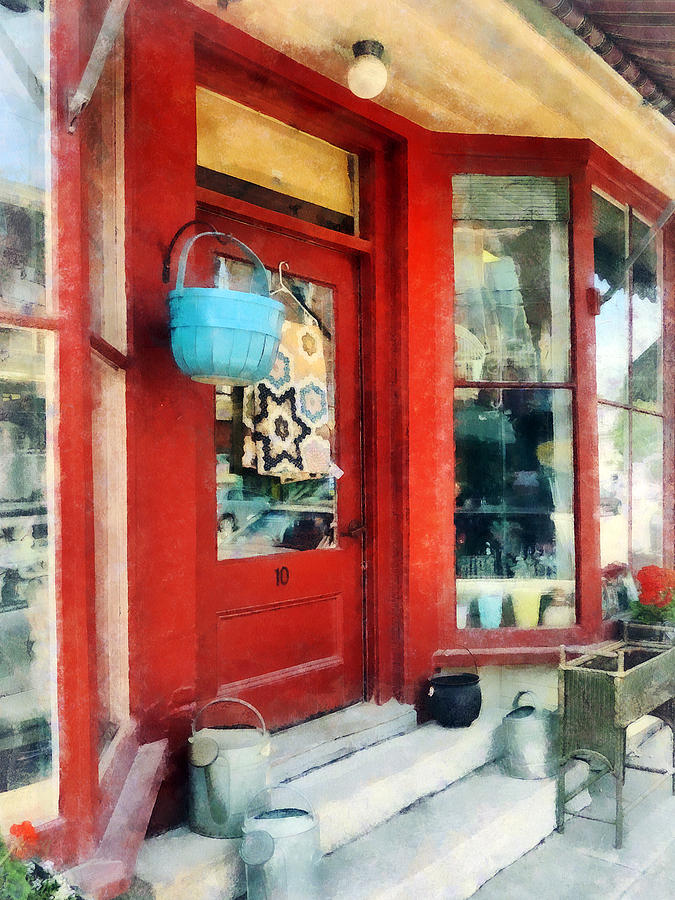 Basket Photograph - Antique Shop Waterbury VT by Susan Savad