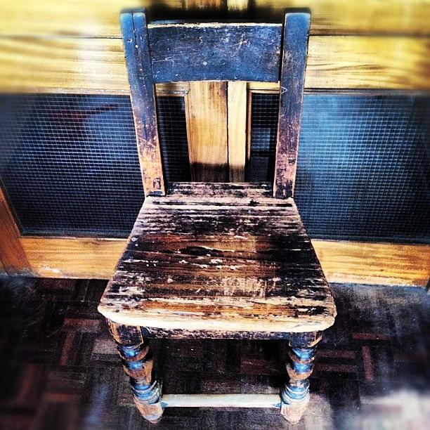 Antique Photograph - Antique Solid Wood Chair by Fotocrat Atelier