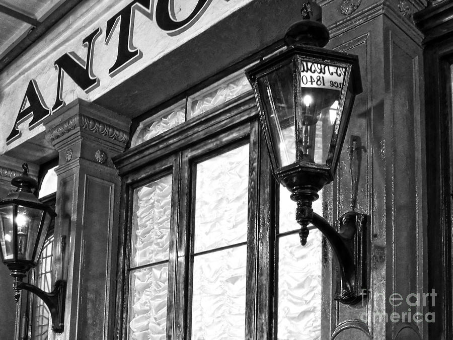 Architecture Photograph - Antoines New Orleans in black and white by Kathleen K Parker