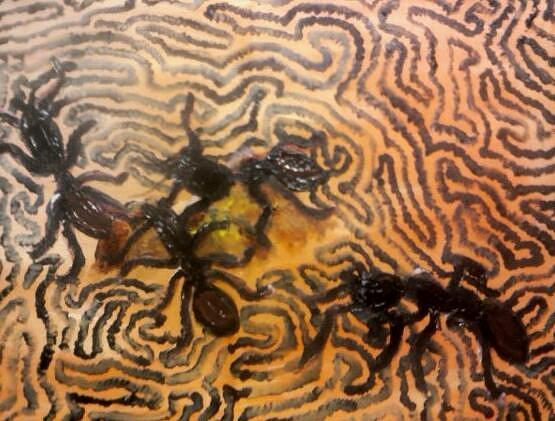 Ant Painting - Ants Nest by Julie Butterworth