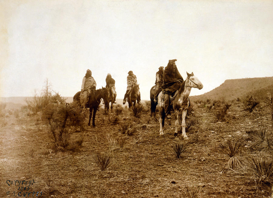 Apaches. Desert Rovers- Five Apache Photograph by Everett
