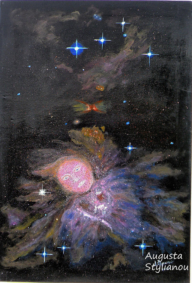 Aphrodite in Orions Nebula Painting by Augusta Stylianou
