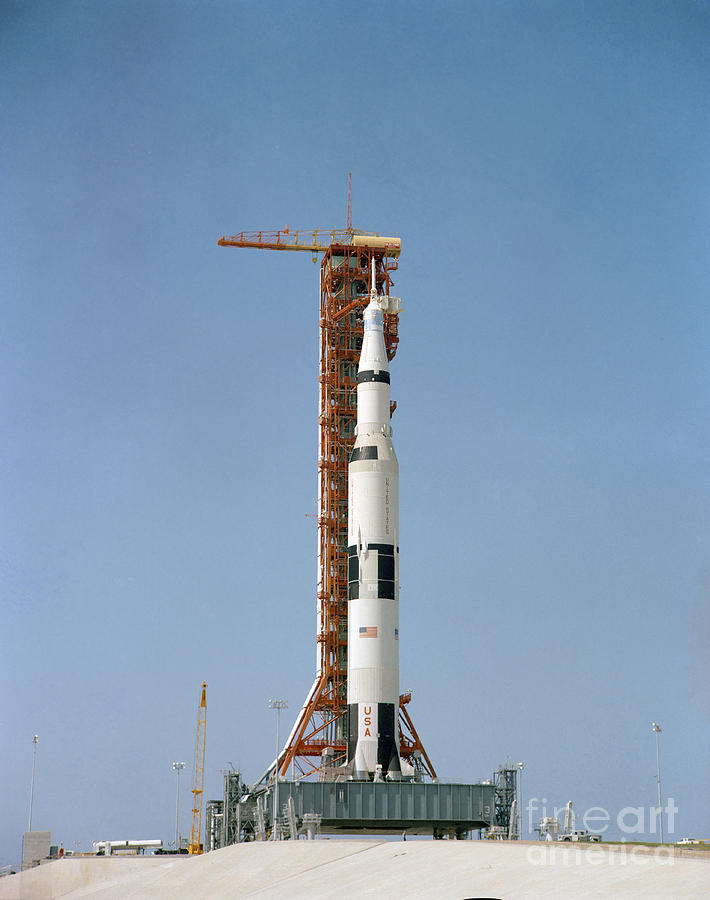 Space Photograph - Apollo 10 Space Vehicle On The Launch by Stocktrek Images