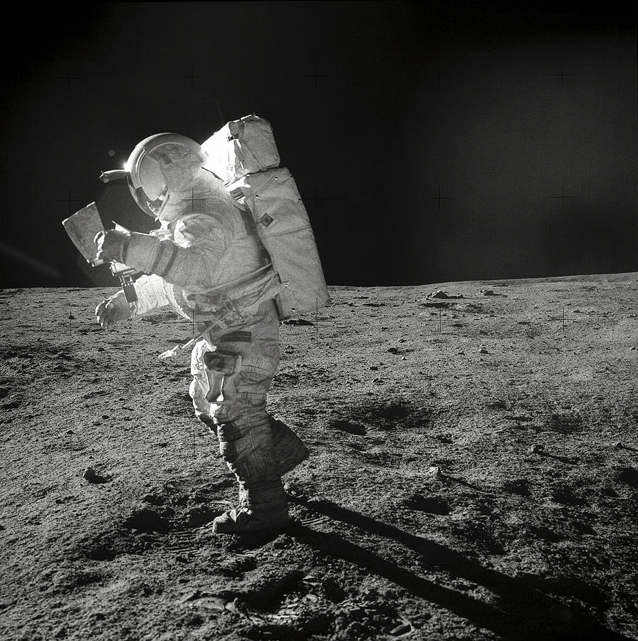 Apollo 14 Astronaut On The Moon Photograph by Nasa