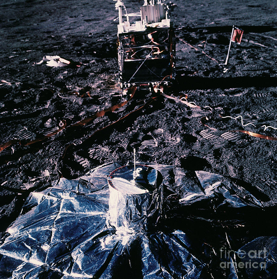 Space Photograph - Apollo 14 Lunar Experiments by Nasa