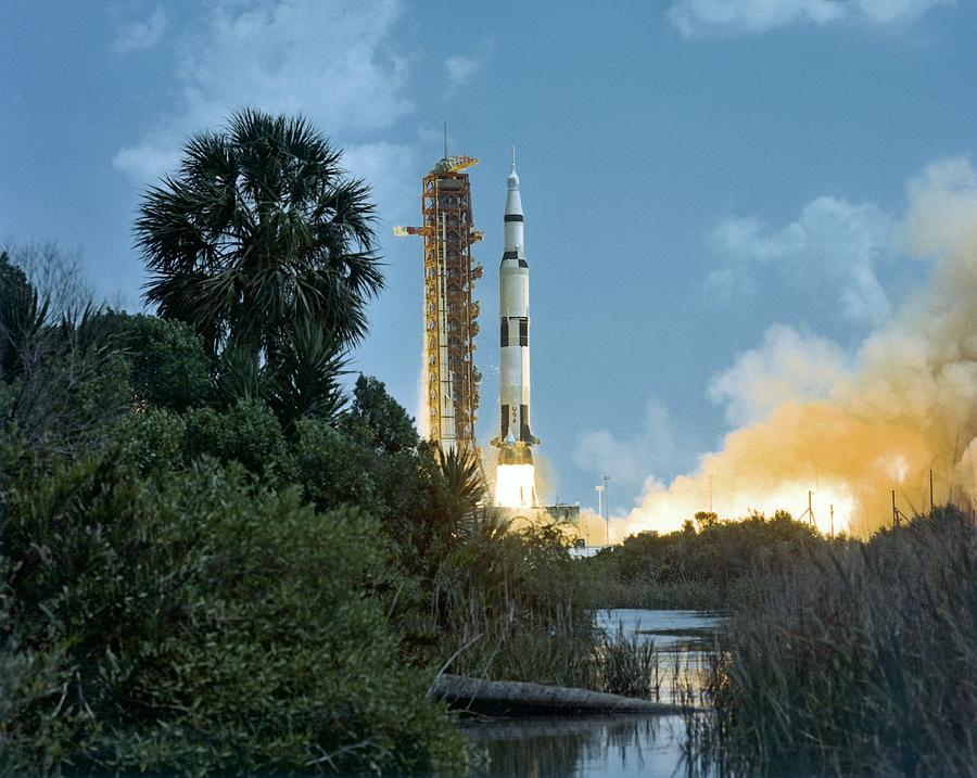 Apollo 16 Rocket Launch Photograph by Nasavrs
