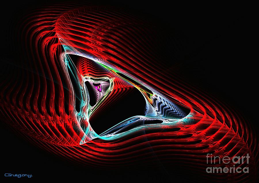 Abstract Digital Art - Apophysis in Red by Greg Moores