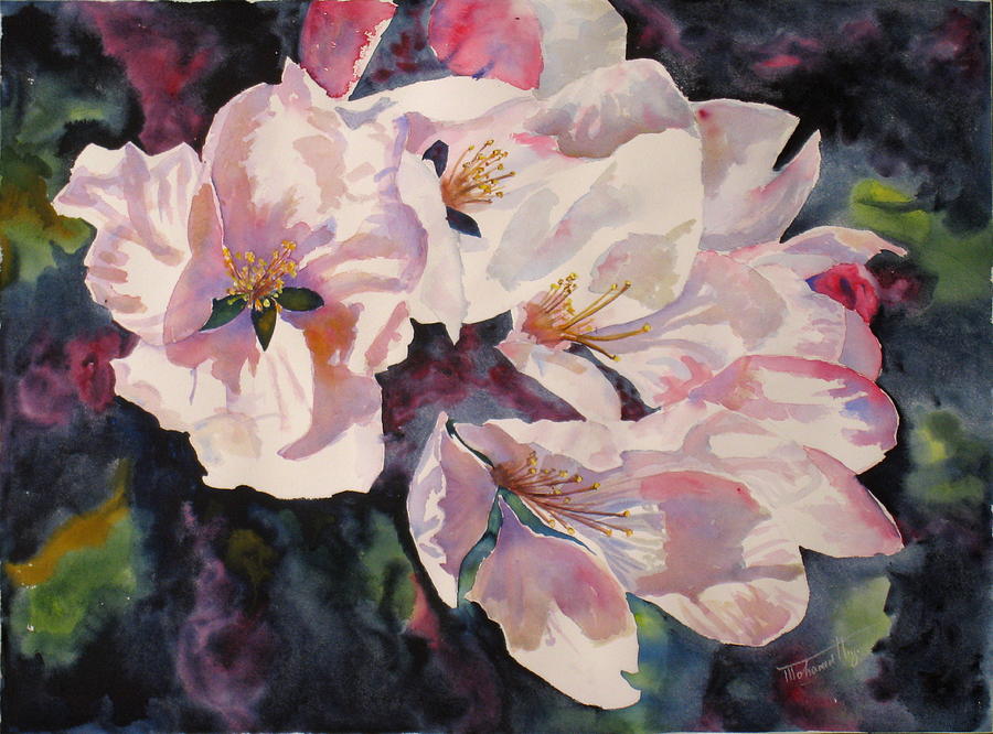 Apple Blossoms Painting by Mohamed Hirji | Fine Art America