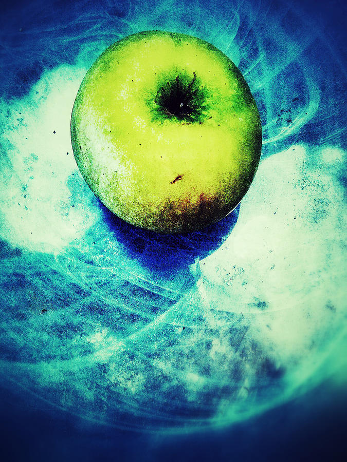 Apple Blue Photograph by Olivier Calas