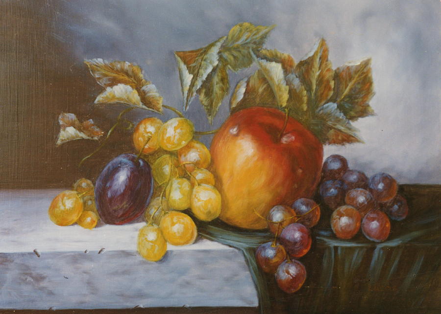 Still Life Painting - Apple composition 2 by Erika Lukacs