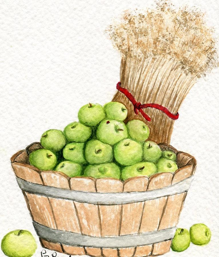 Apple Crate Painting by Paula Greenlee