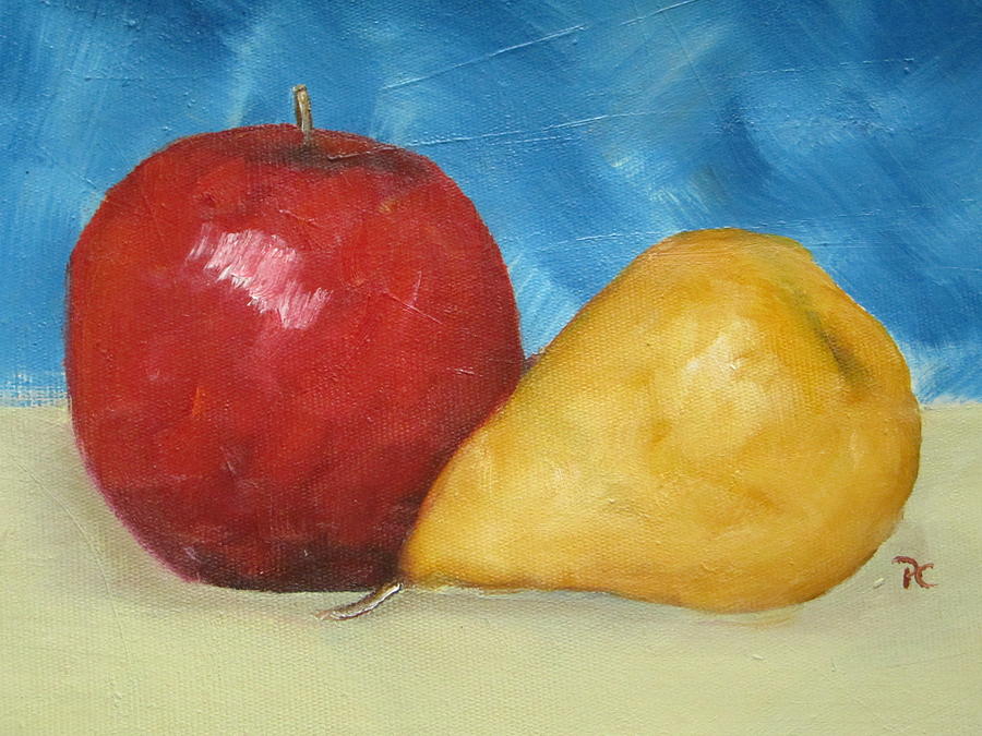 Apple Painting - Apple Pear by Patricia Cleasby