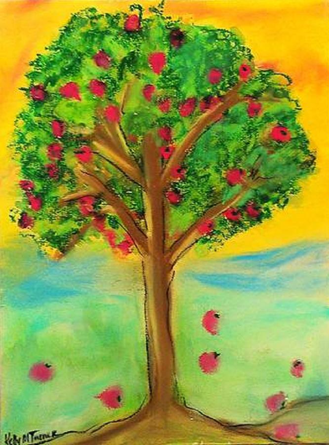 Apple Tree Painting by Kelly M Turner
