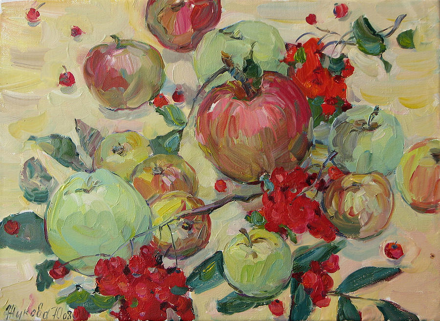 Apples Painting by Juliya Zhukova