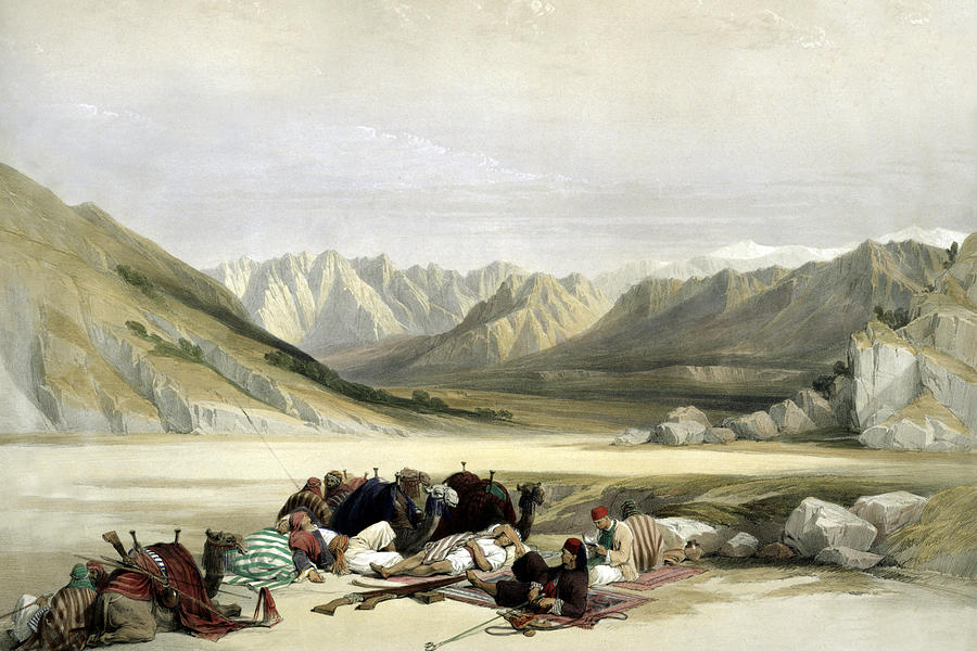 Approach to Mount Sinai Wady Barah Feby 17th 1839 Photograph by Munir Alawi