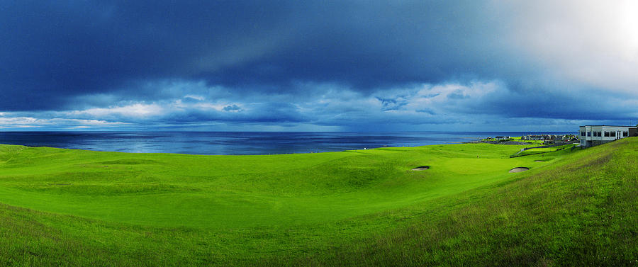Golf Photograph - Approaching Storm over Brora GC by Jan W Faul