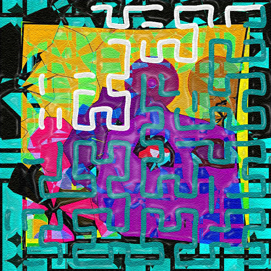 Aqua Maze Digital Art by Dee Flouton