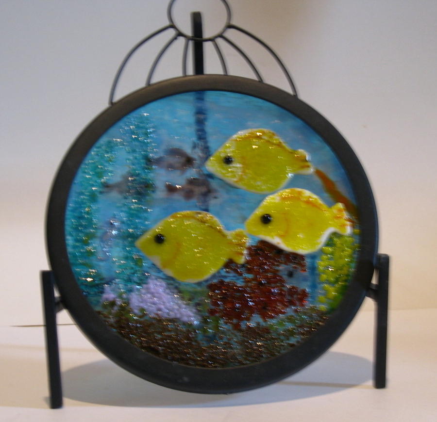 Aquarium - wall hanging Glass Art by Lisa Kohn - Fine Art America