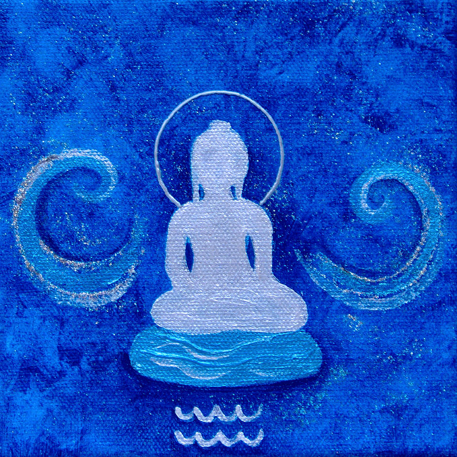 Aquarius Buddha Painting by Clare Goodwin - Fine Art America