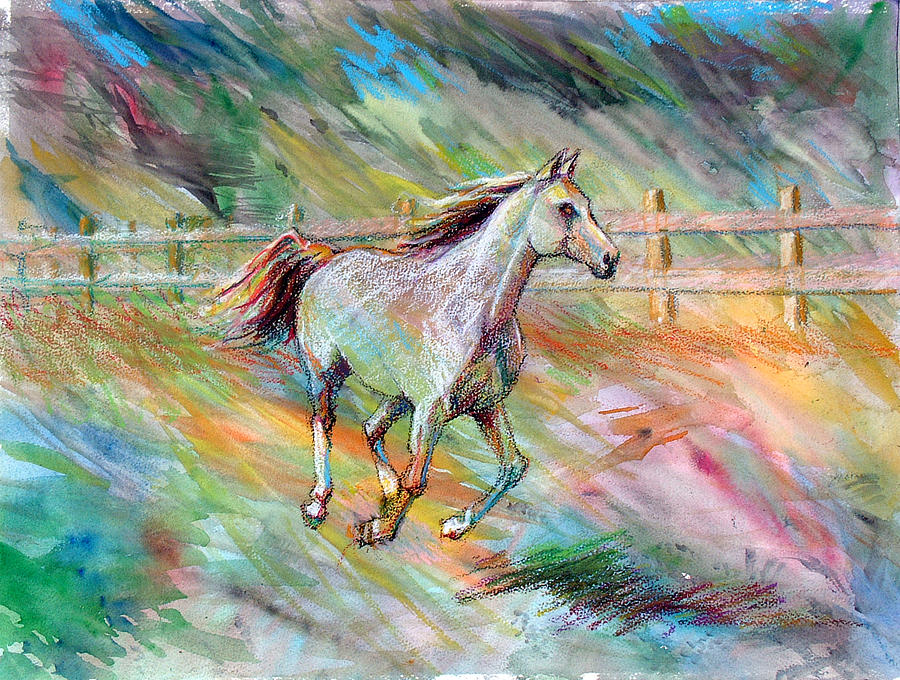 Arabian Dream Horse Painting by Nancy Tilles