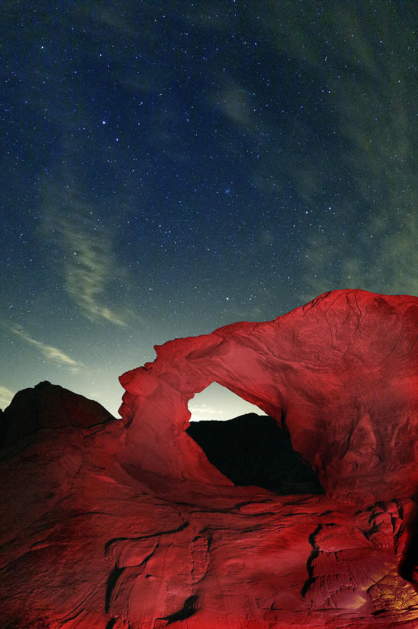 Desert Photograph - Arch and Stars by Rick Berk