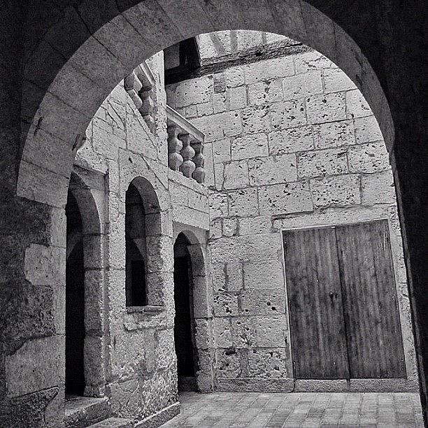 Stones Photograph - #arch #door #stones #courtyard #history by Val Lao