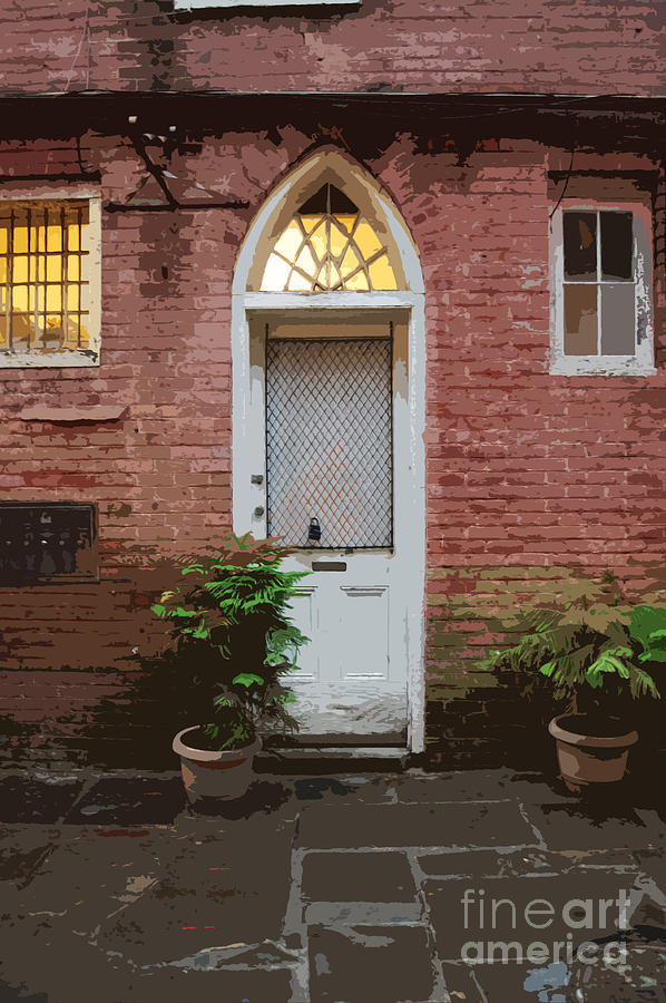 New Orleans Digital Art - Arched Doorway French Quarter New Orleans Cutout Digital Art by Shawn OBrien