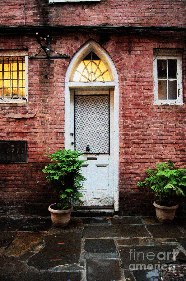 Arched Doorway French Quarter New Orleans Film Grain Digital Art Digital Art by Shawn OBrien