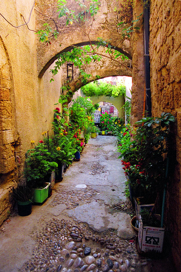 Arched Passageway-Rodos Photograph by John Galbo