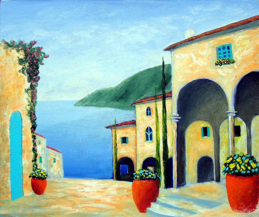 Arches On The Riviera Painting by Larry Cirigliano