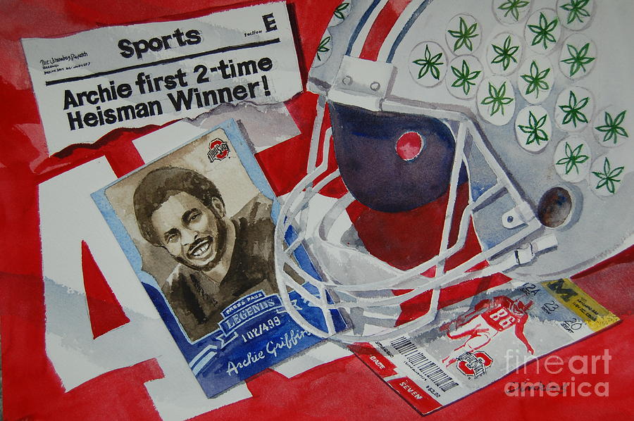 Archie Griffin Painting - Archie Griffin by Bill Dinkins