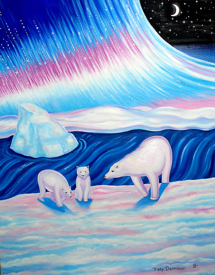 Arctic Nights Painting by Tracy Dennison